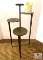 Black Tri-Dot Metal Candle or Plant Stand 24
