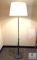 Black Sleek Three Light Floor Lamp with White Empire Shade 68
