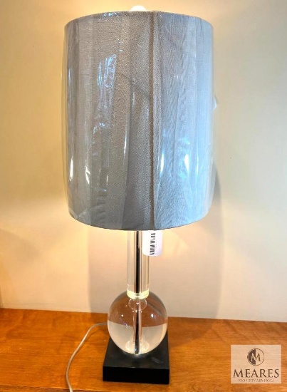 Crystal Long Neck Vase Base Table Lamp 30"