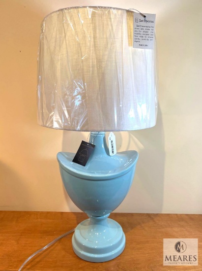 East Enterprises Light Blue Glaze Ceramic Base Table Lamp 27"