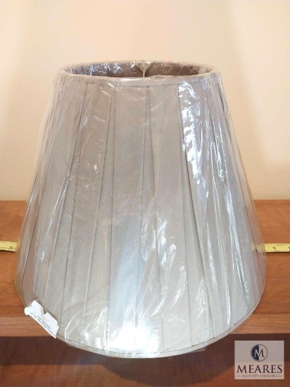 Caramel Pleated Bell Lampshade with Metallic Interior 16" Base Diameter
