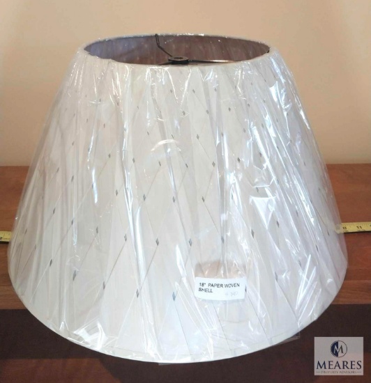 Lux Off-White Woven Paper Empire Lampshade 18" Diameter