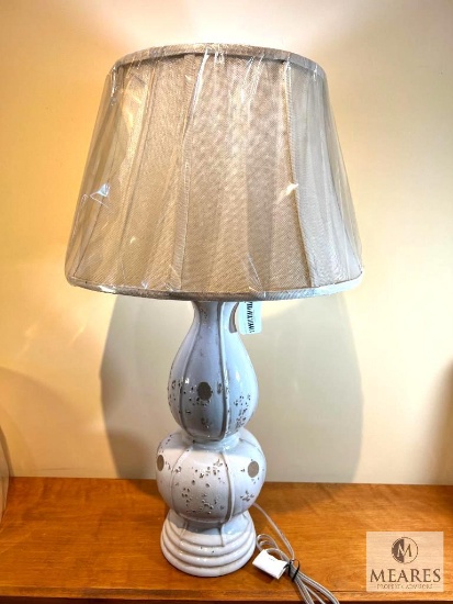 Briana Bianco Mottled Gourd Base Table Lamp 33"