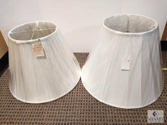 Lot of Two Off-White Empire Lampshades