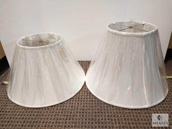 Lot of Two Ivory Tone Empire Lampshades