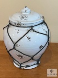 Arte Italica White Rustic Glazed Lidded Biscotti Jar 5