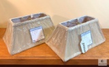 Pair Tan Empire Rectangle Lampshades 3