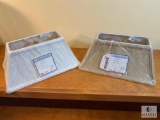 Lot Two White & Tan Empire Rectangle Lampshades 3