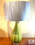 Lime Green Glaze Ceramic Base Table Lamp 33