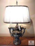 John Richard Gold Gilt Handled Urn Table Lamp with Oval Pleated 28