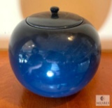 Cobalt Blue Ceramic Lidded Jar 9
