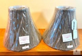 Pair of Tan / Brown Deluxe Bell Lampshades 5