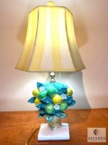 Ceramic Lemon Tree Base Table Lamp with Yellow & White Shade 20