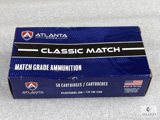 50 Rounds Atlanta Arms .380 ACP Ammo. 100 Grain FMJ Match Grade Ammo.