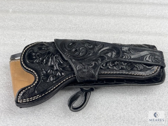 Lawrence Leather Tooled Holster Cross Draw Fits Colt SAA 5 1/2"