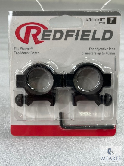 New Redfield 1" Rifle Scope Rings. Matte Finish and Medium Height