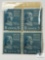 # 845 - 1939 5c James Monroe, Bright Blue, Set of Four Stamps