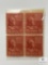 # 815 - 1938 10c John Tyler, Brown Red, Set of Four Stamps