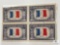# 915 - 1943 Overrun Countries: 5c Flag of France Set of Four Stamps