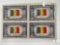 # 914 - 1943 Overrun Countries: 5c Flag of Belgium Set of Four Stamps