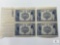 # 794 - 1937 5c Army and Navy: Seal of U.S. Naval Academy Plate Block of Four Stamps