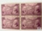 # 795 - 1937 3c Northwest Ordinance, Cutler & Putnam Plate Block of Four Stamps
