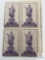#799 1937 3... Hawaii Territorial Series Plate Block of Four Stamps