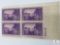 # 802 - 1937 3c Virgin Islands Charlotte Amalie Plate Block of Four Stamps