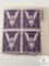#905 1942 3c Stamps, Win The War Plate Block of Four Stamps
