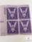 #905 1942 3c Stamps, Win The War Plate Block of Four Stamps Stamps