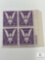 #905 1942 3c Stamps, Win The War Plate Block of Four Stamps