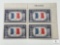 #915 - 1943 Overrun Countries: 5c Flag of France Plate Block of Four Stamps