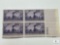 #922 - 1944 3c Completion of First Transcontinental Railroad, Block of Four Stamps