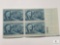 #933 - 1946 5c Roosevelt and Four Freedoms Plate Block of Four Stamps