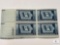 #942 - 1946 3c Iowa Centennial Plate Block of Four Stamps