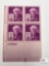 #945 - 1947 3c Thomas A. Edison Plate Block of Four Stamps