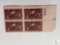 #949 - 1947 3c The Doctor Plate Block of Four