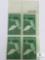 #952 - 1947 3c Everglades National Park Plate Block of Four Stamps