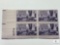 #954 - 1948 3c California Gold Rush Centennial Plate Block of Four Stamps