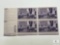 #954 - 1948 3c California Gold Rush Centennial Plate Block of Four Stamps