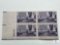 #954 - 1948 3c California Gold Rush Centennial Plate Block of Four Stamps