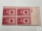 #967- 1948 3c Clara Barton Founder Of The American Red Cross, Plate Block of Four Stamps