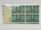 #974 1948 3c Juliette Low Founder of The Girl Scouts Of The USA, Plate Block of Four Stamps