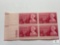 #977 1948 3c Moina Michael Poppy Campaign Block of Four Stamps