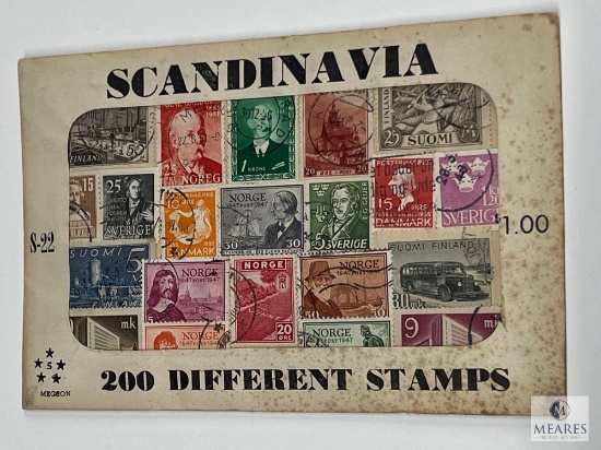 Scandinavia, S-22, 200 Different Stamps, Unopened Envelope