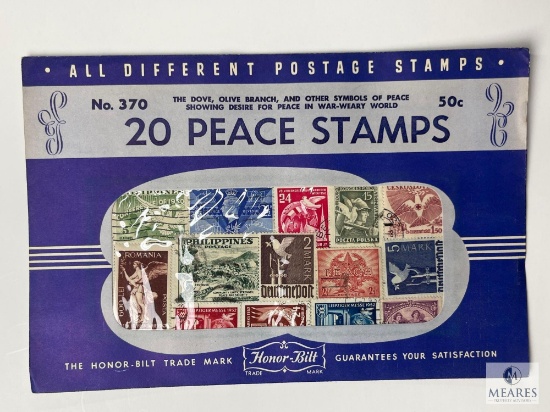 Peace Stamps, 20 Different Stamps, See Description Below, Unopened Envelope