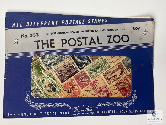 The Postal Zoo, 35 Different Ever-Popular Stamps Picturing Animals, Birds and Fish