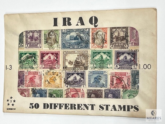 Iraq, I-3, 50 Different Stamps, Unopened Envelope
