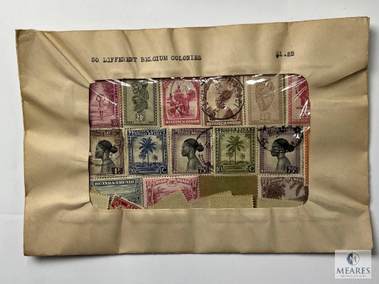 Belgium Colonies, 50 Different Stamps, Loose In Envelope