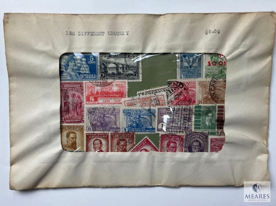 Uruguay, 150 Different Stamps, Unopened Envelope
